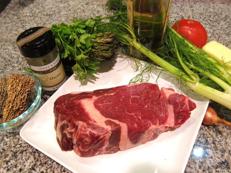 rib eye morels tomato fennel