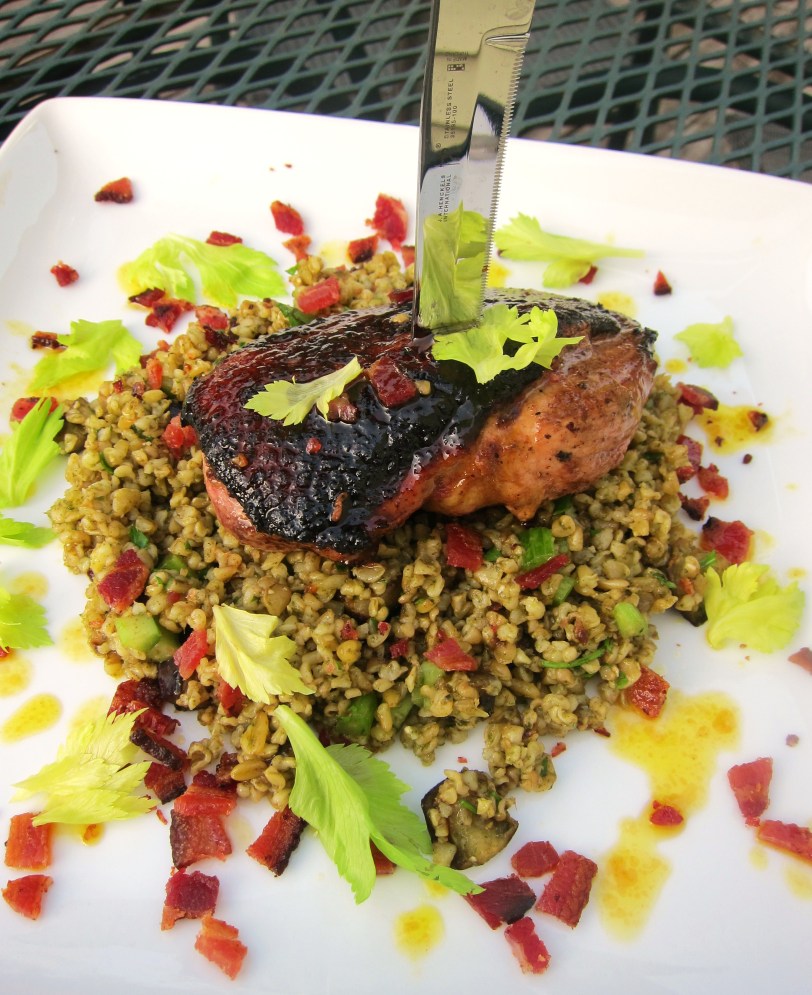 duck breast freekeh